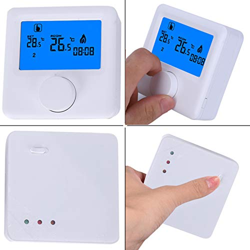 Termostato de Calentamiento Inalámbrico LCD, Precisión de 0.5 ° C, Modo de Vacaciones, para de Calefacción Eléctrica