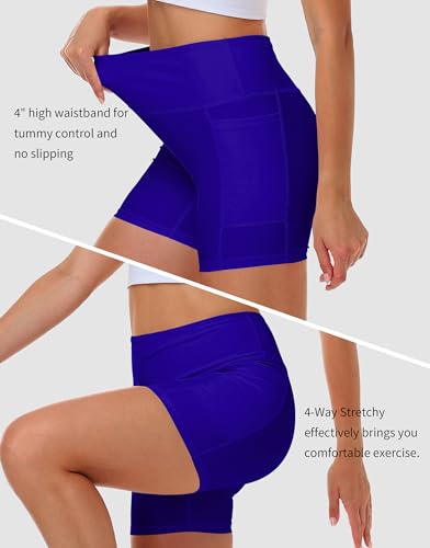Image of AOBUTE Womens 9 inch /10 inch /11 inch Long Swim Board Shorts High Waisted UPF 50+ Biker Shorts with Pockets