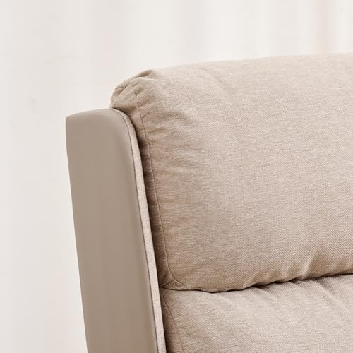 Image of Home Centre | Rico 1-Seater Fabric Recliner | Recliner for Living Room | Solid Wood | Beige | 2 Year Warranty