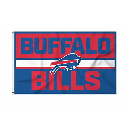 Rico Industries NFL Football Buffalo Bills Bold 3 x 5 Banner Flag Single Sided - Indoor or Outdoor - Home Dcor