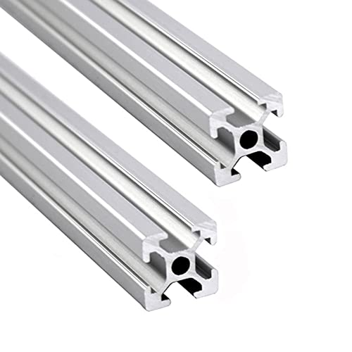 CNCYEAH Lot de 2 profilés en aluminium 2020 400 mm - Type T - Rainure de 6 mm - Profil en aluminium européen 20 x 20 - Pour imprimante 3D et machine à gravure laser CNC Cover