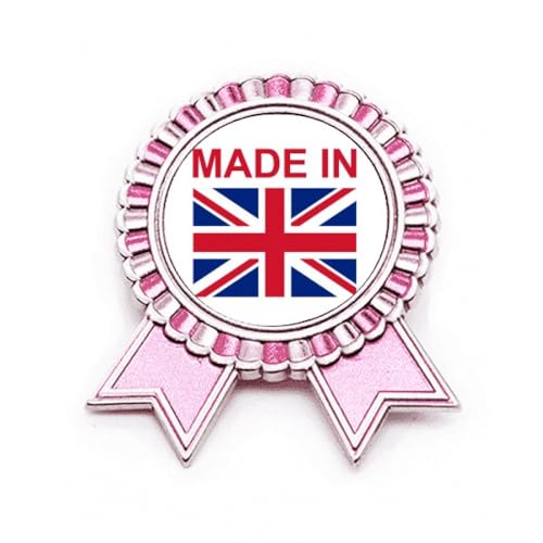 Broche rose Winner Award Royaume-Uni en métal de qualité supérieure avec finitions soignées