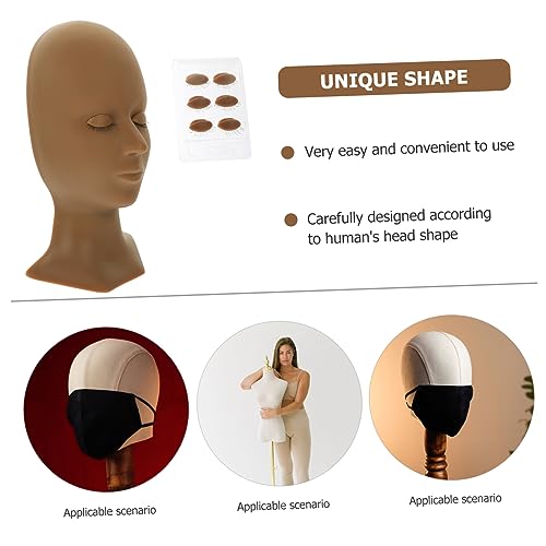 Mannequin silicone extensions de cils avec yeux remplaçables VICASKY