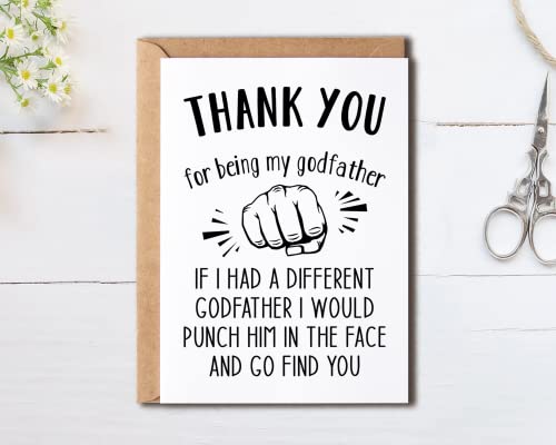 Oysterspearl L1YANGHXLS Thank You For Being My Godfather Funny Card thumb #3