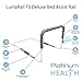 LumaRail-FS Triple Safe Bed Assist Rail Support Bar Handle with LED Sensor Nightlight, GlowSafe Indicators and Anchor Strap. Adjustable Height TOP Rail Accommodates Thick MATTRESSES and Toppers.