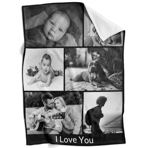 Personalised Blanket Adult, Personalised Photo Blanket, Customised Blanket with Photo, Custom Picture Blanket, Personalised Mothers Day Anniversary Birthday Gifts for Women Men Her Him Mum Dad Family - 3
