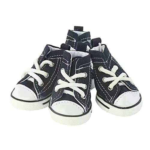 Dog Boots Puppy Shoes for Hot Pavement Puppy Sport Denim Shoes Breathable Dog Walking Shoes Paw Protector Dog Shoes with Rugged Sole Protection Paw Anti-Slip Outdoor Dog Shoes Doggy Shoes