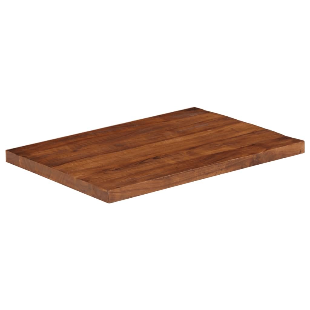 vidaXL Tischplatte, Holzplatte Rechteckig, Massivholzplatte für Tisch Esstisch Couchtisch, Ersatztischplatte, 80x70x2,5cm Altholz Massiv