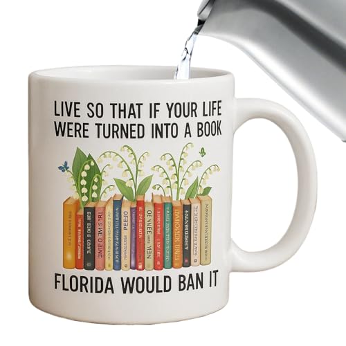 Ocastuted Da Caffè | Per Amanti Dei Libri | 330ml Ceramica per Bevande Decorazione per Casa Cucina Pranzo Regalo per Appassionati di Libri