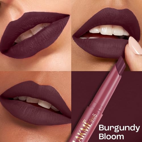 Image of Lakme 9 to 5 Forever Matte Lip Crayon, Burgundy Bloom, 1.1g, for Smooth and Supple Lips, with Vitamin C, Matte Finish, 8 Hr Hydration, Long Lasting all day comfort, Retractable Crayon