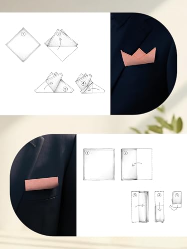 Image of Mantieqingway Cotton Handkerchiefs for Men Solid Color Pocket Square for Suit Formal Wedding Church