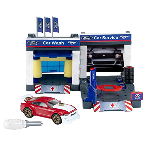 Theo Klein Service Station with 2019 Ford Mustang - 3313, Multi-Colored