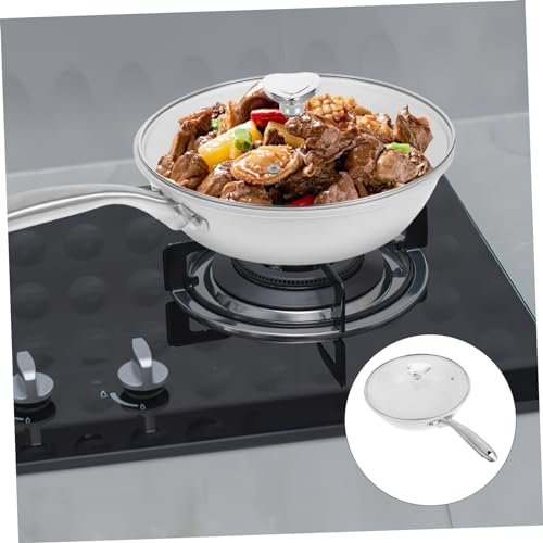Wok pequeño cerámico antiadherente con tapa miniatura 3