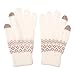 Hemobllo 1 Paar Winter Touchscreen Handschuhe Weiche Thermische Winter Strickhandschuhe Elastische SMS Handschuhe Geburtstagsgeschenke (Weiß)