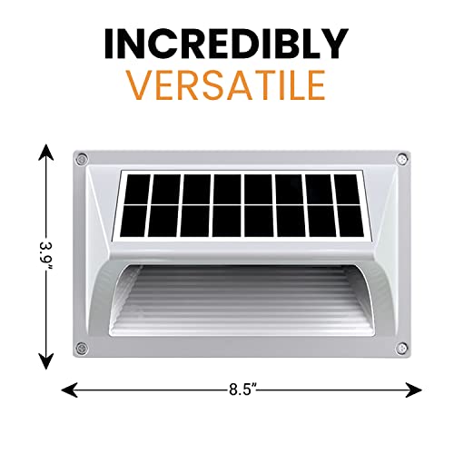 Solar Powered Step Lights Pool Lights Pool Decorations - Solar Lights Outdoor Waterproof For Fence, Deck, Stairs, Patio Wireless Solar Powered Led Outdoor Post Wall Lamp For Garden, Pathway, Walkway #TOP6