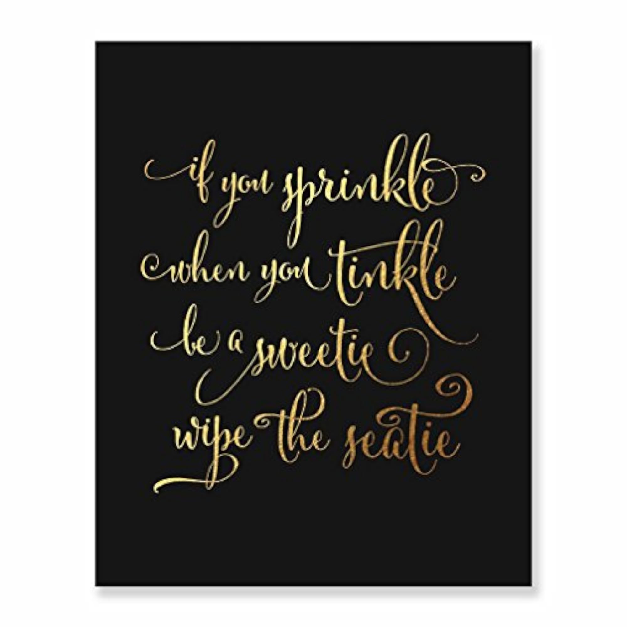 Gold Foil Print Bathroom Decor Wall Art