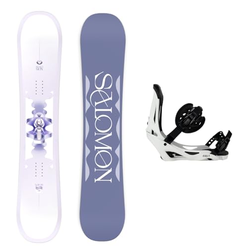 【スポイチ】BIN取付無料 25-26 サロモン 2点セット SALOMON LOTUS LINK GRD-2 スノーボード 板 BIN ビンディング スノボ ロータス リズム レディース 2026 モデル 国内正規品 (White/S(22-24.5cm