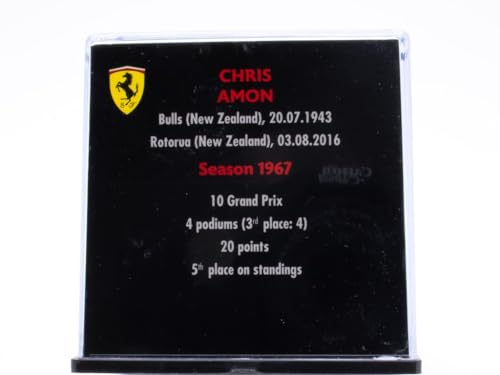 OPO 10 - Formula 1 Helmet Compatible with Ferrari F1: Chris Amon 1967-1/5 Scale - CAS28, Red, Black - Image 2