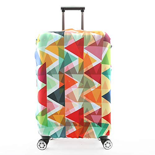 wxlmom Funda Maleta Grande Geometría del Color De Viaje Suave De Anti-Polvo Fundas para Maletas,3D Elástica Luggage Cover con Cremallera,Equipaje De Viaje Cubierta(L)