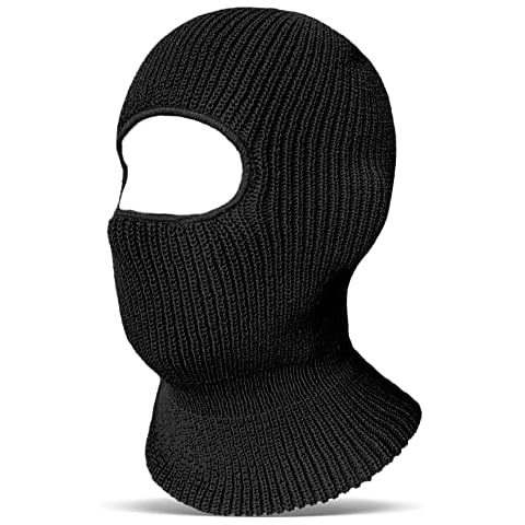 Evridwear Winter Balaclava Ski Mask Warm Knitted Full Face Cover for Men and Women Outdoor Sports Cycling(Classic Black) Cover