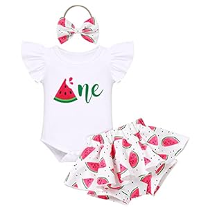 IMEKIS Baby Girls 1st Birthday Outfit Sunflower Peach Romper + Ruffled Shorts + Headband Set for Cake Smash Photo Shoot