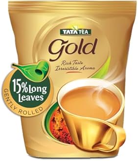 Tata Tea Gold 1kg, Premium Assam Teas With Gently Rolled Aromatic Long Loose Leaves, Rich & Aromatic Chai, Black Tea