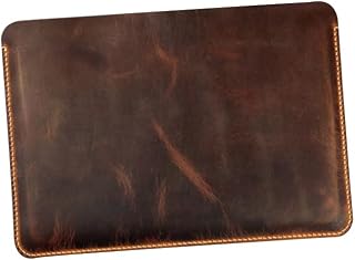 D&M Leather Studio Personalized Leather Laptop Sleeve Compatible with MacBook Air 13/15 and Pro 14/16, Custom Engraved Hand-Stitched Case MACX05S