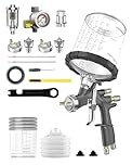 InoKraft D1 LVLP Air Spray Gun Premium Kit with 22 Ounce Disposable Paint Cups, Easy to Use, Paint Gun for Cars & House DIY Painting, 1.3/1.5/1.7mm Nozzles, with Paint Sprayer Accessories