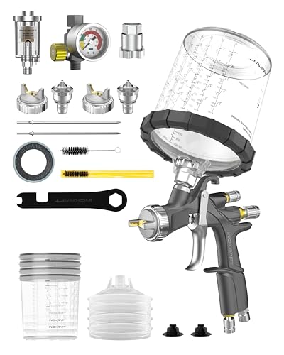 InoKraft D1 LVLP Luftspritzpistole, Premium-Kit mit 625 ml Einweg-Farbbechern, einfach zu bedienen, Farbpistole...