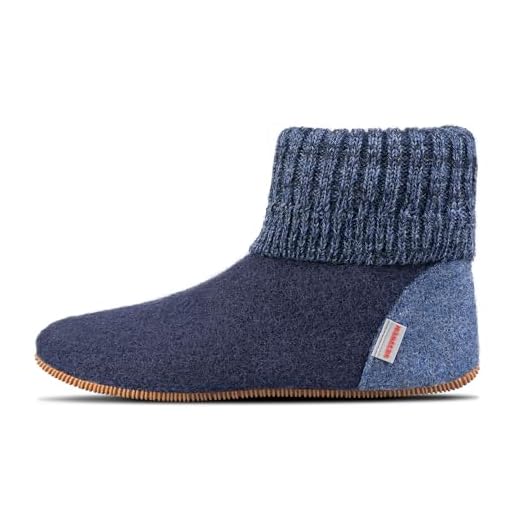 Giesswein Wildpoldsried Kids, Hüttenschuhe Unisex-Kinder, Blau, 27 EU