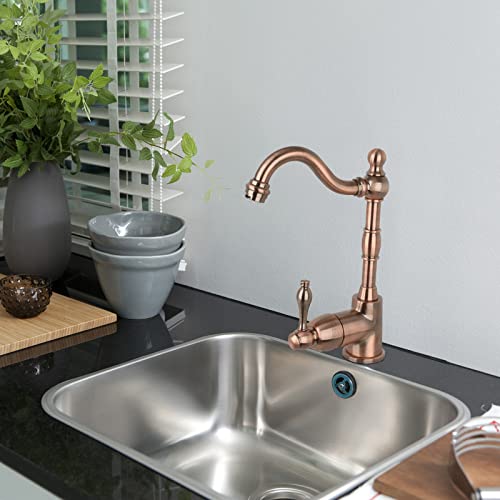 One-Handle Widespread Kitchen Bar Faucet (Antique Copper) #TOP2