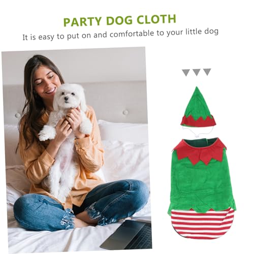 Disfraz de perro Navidad XL verde cómodo miniatura 6