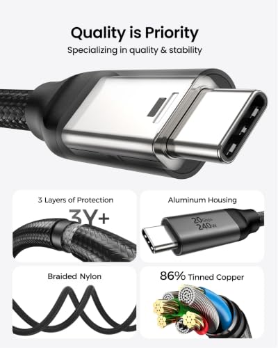 Image of Silkland USB C Monitor Cable 6.6FT, 8K@30Hz, 4K@144Hz /120Hz, 4K@60Hz Output (Pack of 2)