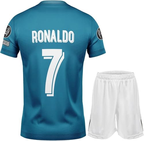 NIHMEX Nostalgie Blau #7 Final Limitierte Auflage Trikot Fußball Neu Saison Shorts Socken Jugendgrößen (Blau 152).
