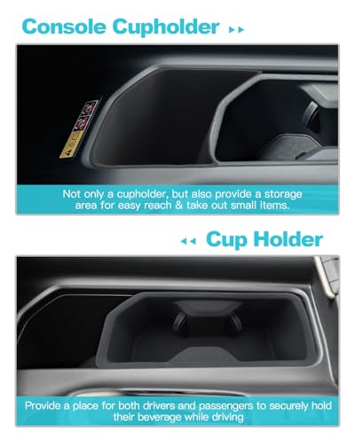 Image of CDEFG 2PCS for 2024 2025 2026 Toyota Grand Highlander Center Console Organizer Middle Console Storage Cup Holders for 2025 2026 Toyota Grand Highlander Hybrid Accessories