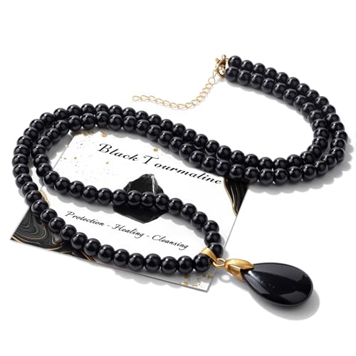 Pendlixy Healing Crystal Black...