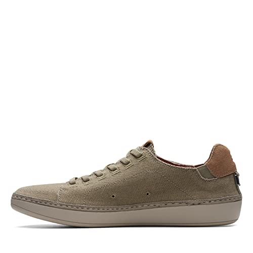 Clarks Men's Higley Lace Sneaker, Olive Canvas, 7.5 #TOP7