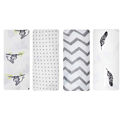 Rajlinen Muslin Swaddle Blankets - Soft Silky 100% Muslin Cotton Swaddle Blanket for Baby, Large 47 x 47 inches - Set of 4 - Lovely Reverie