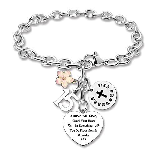 DlaeKua Birthday Gifts for Girls Bracelet Birthday Charm Bracelets Stainless Steel Bracelet Gift for Women Girls 13 15 16 18 21 Year Old Daughter Granddaughter Birthday Present