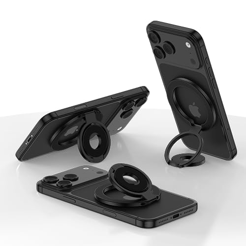HUHUTa スマホリング magsafe 両面マグネット マグセーフ リング 強力磁石 ワイヤレス充電対応 落下防止 簡単着脱 360°調整可能 90°反転 縦置き 横置き iPhone 17/16/15/14/13/12 Pro Max&Android/Samsungなどに対応 車載ホルダー 冷蔵庫 ジム オフィスなど iphone リング magsafe バンカーリング