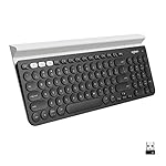 Logitech K780 Multi-Device Wireless Keyboard for Computer, Phone and Tablet – FLOW Cross-Computer Control Compatible – Speckles