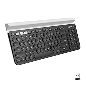 Logitech K780 Multi-Device Wireless Keyboard for Computer, Phone and Tablet – FLOW Cross-Computer Control Compatible – Speckles