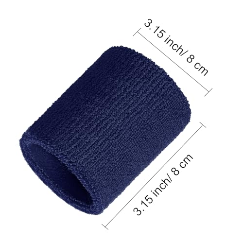 Image of Willbond Wrist Sweatbands, Sports Sweatbands for Competition, Sweat Absorbent, for Basketball, Tennis, Football, Running and Work (Pack of 6)