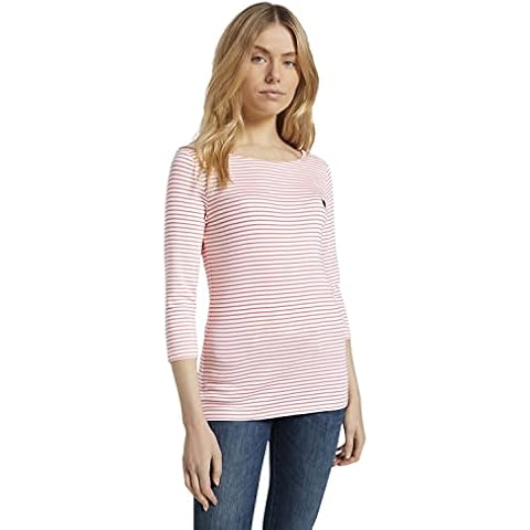 Tom Tailor Women's Striped Heart T-shirt Cover