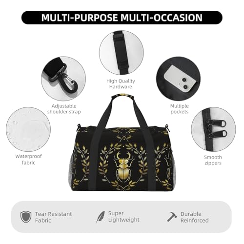 Sac de voyage couronne d'insectes pour escapades et vacances