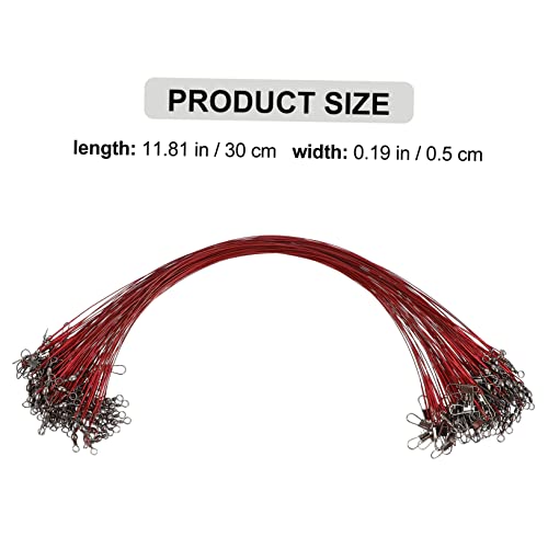 100Pcs High Strength Bite Wire Leader Rig con Enganche Giratorio miniatura 2