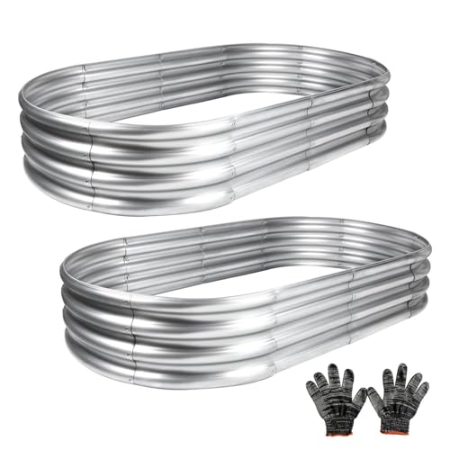 Gartist 2 pcs 4×2×1 ft Raised Garden Bed for Outdoor,...