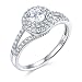 14k White Gold SOLID Wedding Engagement Ring - Size 6.5