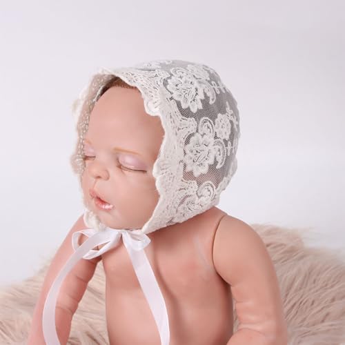 Baby Girl Toddlers Breathable Lacy Ruffle Bonnet Eyelet Cap Cotton Adjustable Sun Protection Photography Hat2