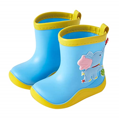 Kids Rain Boots Waterproo𝐟 Elephant Printed Rubber Boots Girl Rain Boots Kids Mud Boots Toddler Yellow Rain Boots